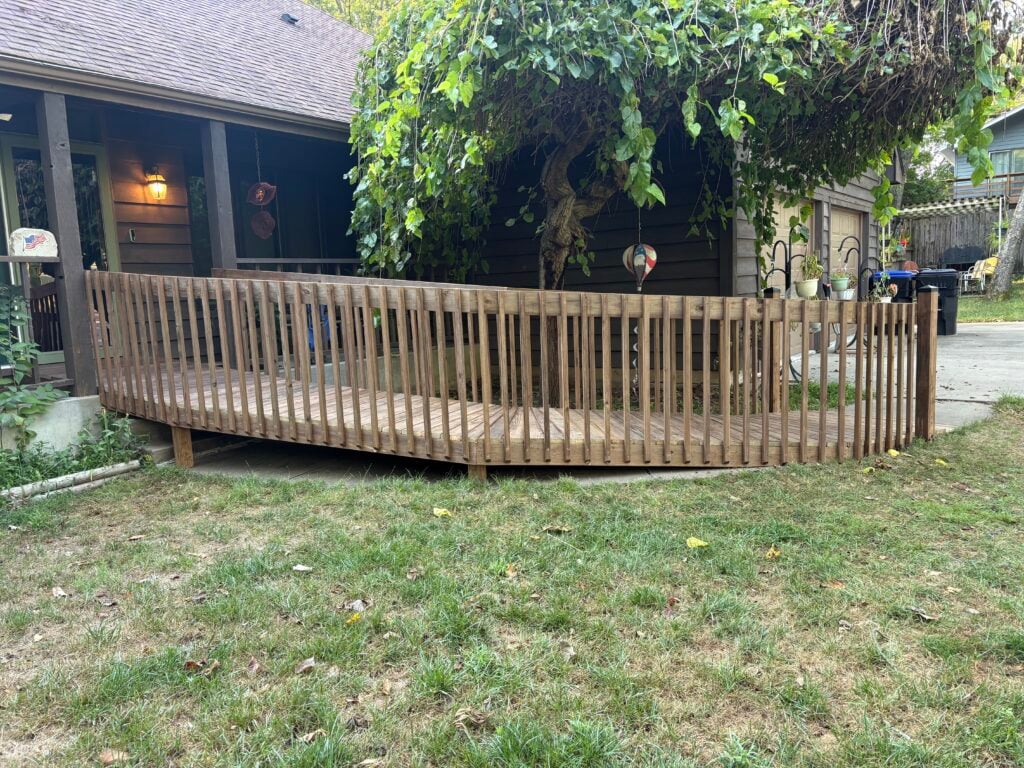 Wheelchair Ramp Installation in Topeka — deck style ramp